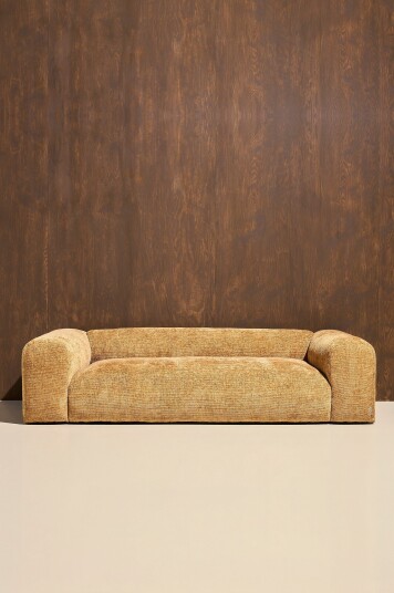 Jotex 3seters Sofa Polyester/Kryssfiner/Polyeterskum Honningbrun chenille Wenju 1747299030