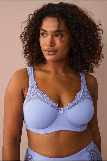 Ellos Plus collection Spile BH med blondedetaljer Blå