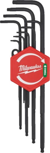 Milwaukee L-formet Torxnøkkelsett 9 Deler med Rund Ende