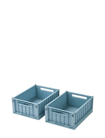 Liewood Weston Storage Box S 2 Pack Blue One Size Liewood Weston Storage Box S 2 Pack Blue One Size