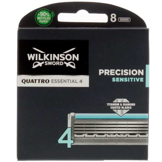 Wilkinson Quattro Titanium Precision Sensitive Barberblader 8 pcs. Wilkinson Quattro Titanium Precision Sensitive Barberblader 8 pcs.