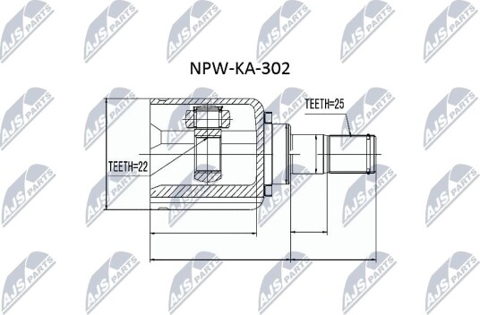 Nty Drivknute drivaksel NTY NPW KA 302