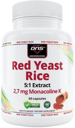 DNS Red Yeast   Rødgjæret Ris   60 Kapsler