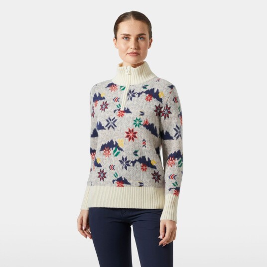 Helly Hansen Dame Arctic Ocean Islandsgenser I Lammeull Hvit Xs