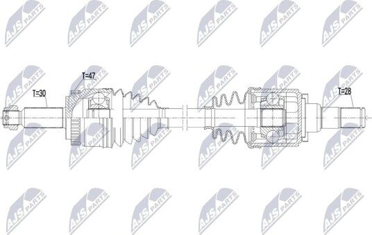 NTY NPW HY 673 Drivaksel