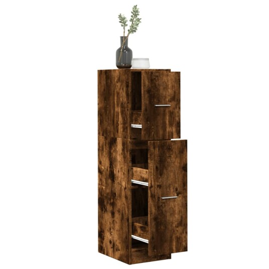 Apotekskap røkt eik 30x41x118 cm konstruert tre 8721158399625 Apotekskap røkt eik 30x41x118 cm konstruert tre 8721158399625