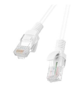 Lanberg Koblingskabel Rj-45 Hann Til Rj-45 Hann 10 M 4.8 Mm Utp Cat 5E Flertrådet Uten Hindringer Formstøpt Ral 9010 Hvit