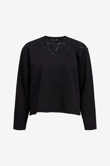 Object Pullover objBetzy L/s LO Pullover E AW Fair Svart