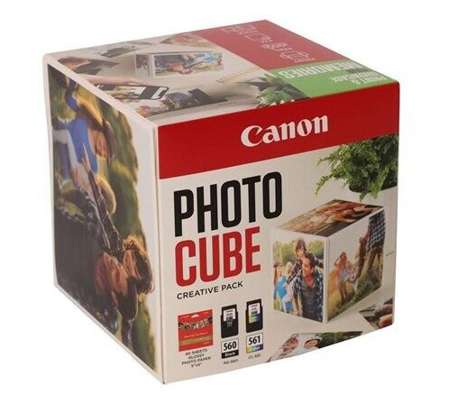 Canon Photo Cube Creative Pack - 2-pack - black colour (cyan magenta yellow) - original - glossy - ink cartridge / paper kit