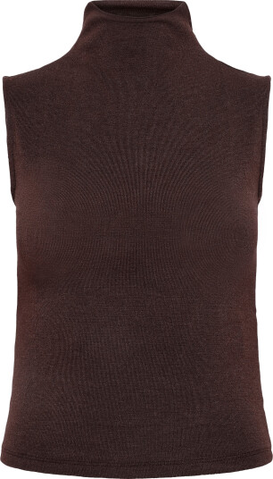 Gina Tricot Funnel Neck Top   Brown   XS
