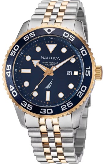 Nautica Herreklokke NAPPBF140 Blå/Stål Ø44 mm Nautica Herreklokke NAPPBF140 Blå/Stål Ø44 mm