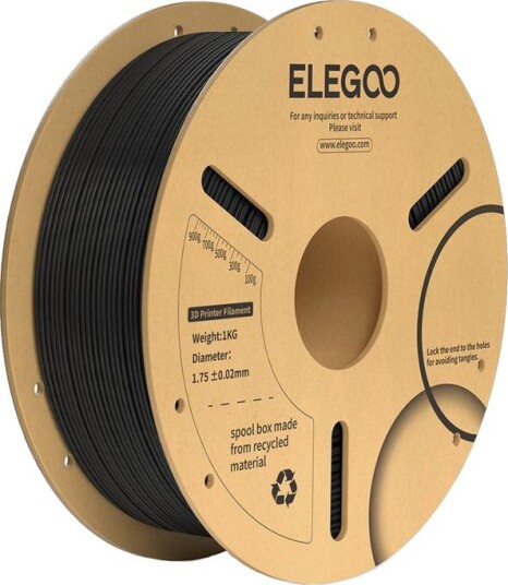 Elegoo PLA+ Filament Svart 1.75 mm 1 kg