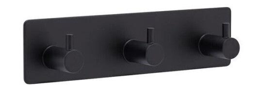 BESLAG DESIGN BASE 220 WALL HOOK MATTE BLACK 3 HOOKS 61620-21