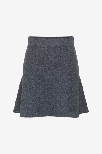 Only onlAma Life Skater Skirt CC Knt Grå Only onlAma Life Skater Skirt CC Knt Grå