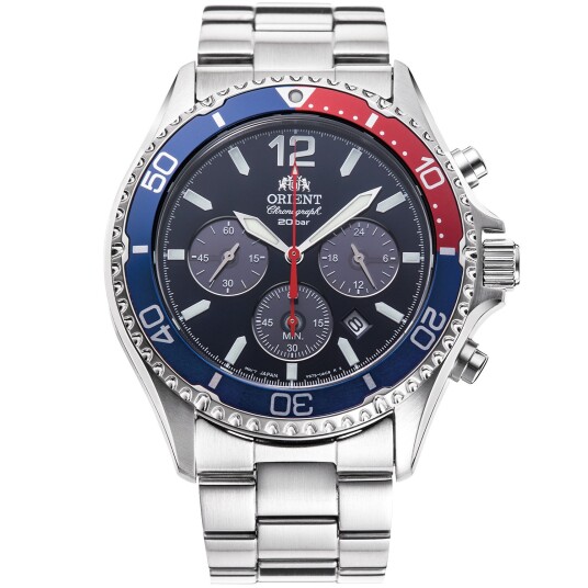 Orient Mako Chronograph RA-TX0201L - Herre - 43 mm - Analog - Kvarts urverk - Safirglass