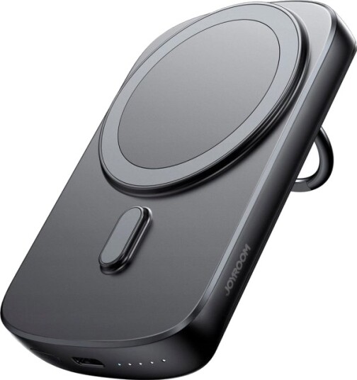 Joyroom JR W030 6000Mah 20W Magsafe Trådløs Powerbank Med Ring Og Stativ Svart