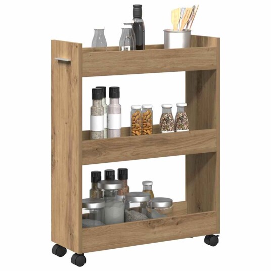 Rulleskap Artisan Eik 60x22x79 cm Konstruert tre Rulleskap Artisan Eik 60x22x79 cm Konstruert tre