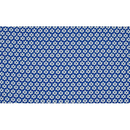 Diverse Minimals Bomullspoplinstoff Print 7 Flower Royal 145cm 50cm