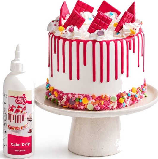 Funcakes Choco Drip Mørk Rosa 180g Funcakes Choco Drip Mørk Rosa 180g