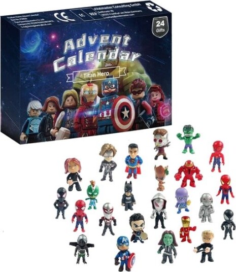 Adventskalender 2025 Ny Marvel dukke Nedtelling til jul blindboks gaveeske Ny Marvel dukke