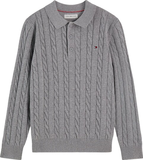 Tommy Hilfiger Genser Strikk Grå Melert Tommy Hilfiger 3 år (98) Genser