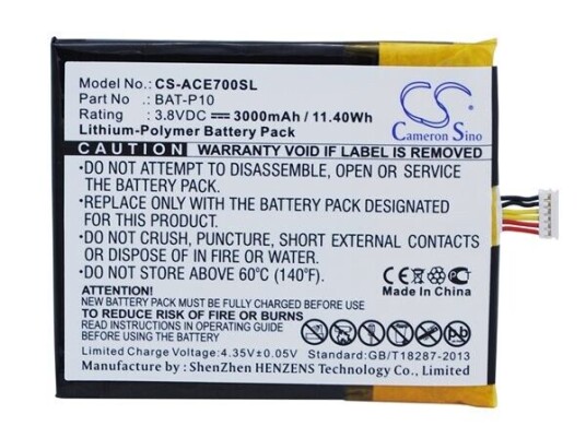 Acer E39 batteri (3000 mAh 3.8 V)