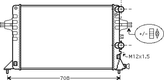 DIEDERICHS DCM2680 Radiator motorkjøling DIEDERICHS DCM2680 Radiator motorkjøling