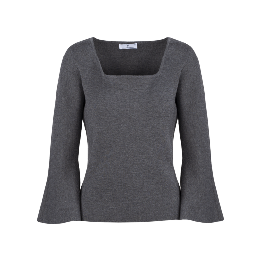 Anaise Top Dark Grey XL Viscose square neck sweater