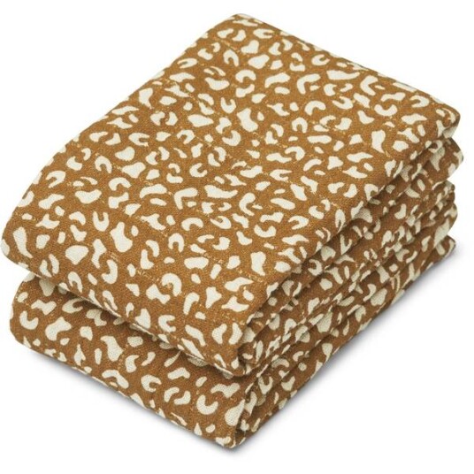 Liewood Lewis Muslin Cloth 2 pk Mini leo/golden caramel
