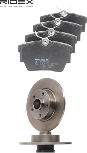 Bremseskiver og -klosser RIDEX 3405B0966