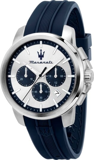 Maserati Herreklokke R8871621042 Successo Sølvfarget/Gummi Ø42 mm Maserati Herreklokke R8871621042 Successo Sølvfarget/Gummi Ø42 mm