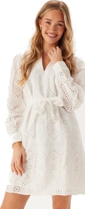 VILA Visine L/S SHORT DRESS SHORT D Bright White 42 VILA Visine L/S SHORT DRESS SHORT D Bright White 42