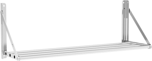 Royal Catering Vegghylle klappes sammen rørdesign 100 x 30 cm 40 kg rustfritt stål 10011730
