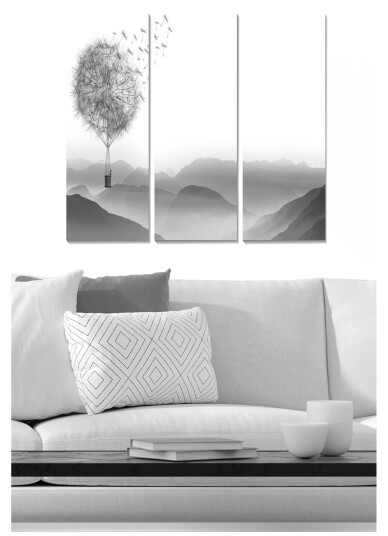 Canvasbilde Scenic 3 pk flerfarget 22x05 cm