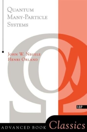 Quantum Many particle Systems