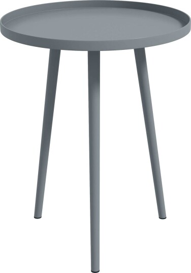 Utendørsbord i stål – 40x40x50 cm grå
