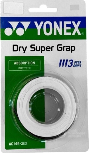 Yonex Dry Super Grap 3Wraps Tennis greptape White