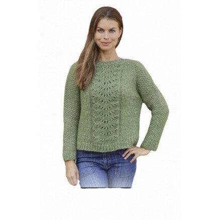 Â Clover by DROPS Design Bluse Strikkeoppskrift str S XXXL