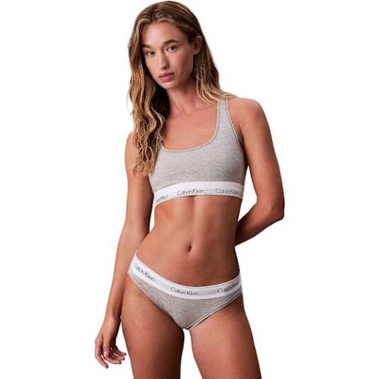Calvin Klein Unlined Bralette   Grey   XS
