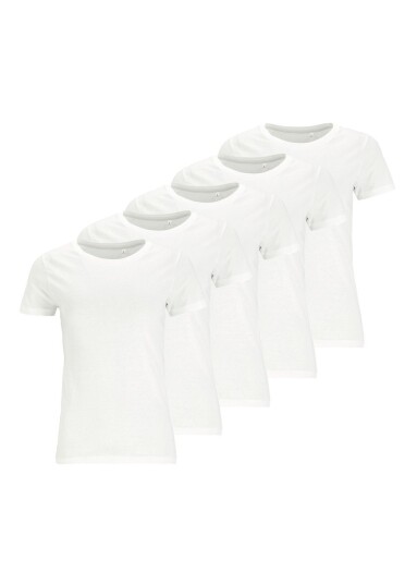 Denim Factory Denim Factory Core Tee W 5 Pack White 40 T Shirts Denim Factory Denim Factory Core Tee W 5 Pack White 40 T Shirts