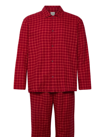 Calvin Klein Ls Button Down Pant Set - Red - S