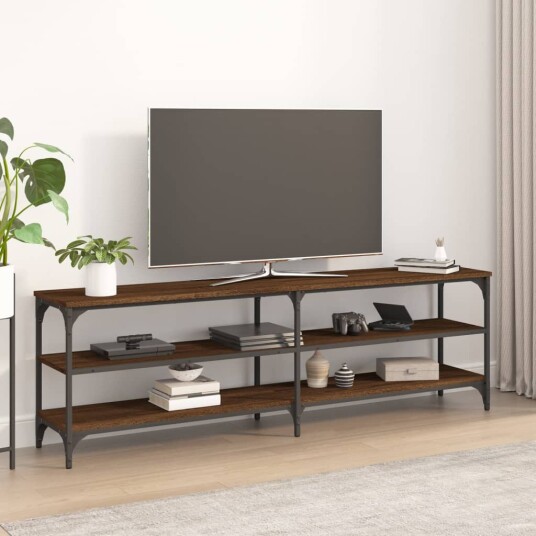 vidaXL TV-benk brun eik 160x30x50 cm konstruert tre