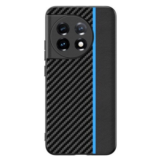 INCOVER One Plus 11 Karbon Plast & Kunstskinn Deksel - Svart / Blå