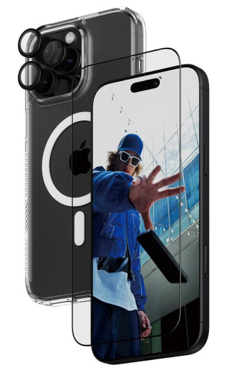 PanzerGlass 3-i-1 Beskyttelsespakke for iPhone 16 Pro Max - Herdet Glass, Ripebestandig, Sjokkresistent