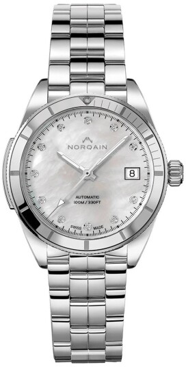 Norqain Dameklokke N1800SP81A/M18D/182S Adventure Hvit/Stål Ø37 mm