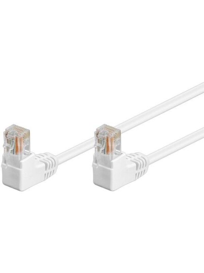 Pro CAT 5e Nettverkskabel 90° Vinklet Hvit 2 m
