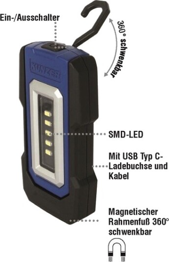 KUNZER PL-050 Håndlamper