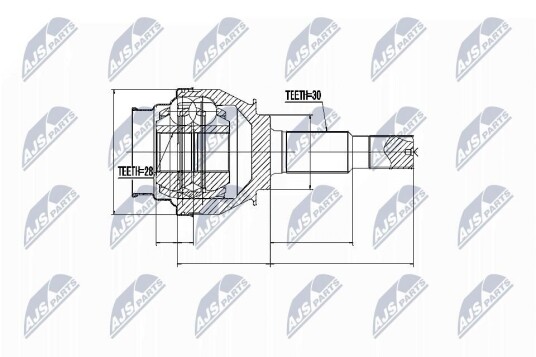 Nty Drivknute drivaksel NTY NPZ TY 095
