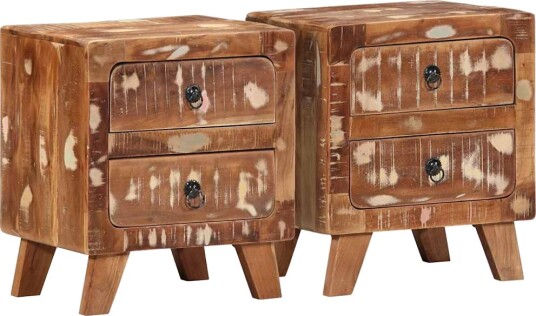 Nattskap 2 stk 40x32x46 cm gjenvunnet heltre Nattskap 2 stk 40x32x46 cm gjenvunnet heltre