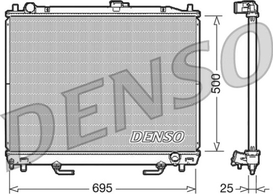 DENSO DRM45007 Radiator motorkjøling DENSO DRM45007 Radiator motorkjøling